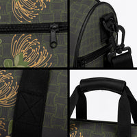Hawaii Ohia Lehua Squares Duffle Bag Hawaiian Quilt Inspired Floral Pattern LT9 - Polynesian Pride