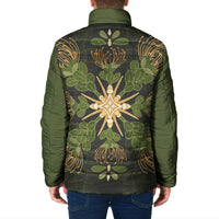 Hawaii Ohia Lehua Squares Padded Jacket Hawaiian Quilt Inspired Floral Pattern LT9 - Polynesian Pride
