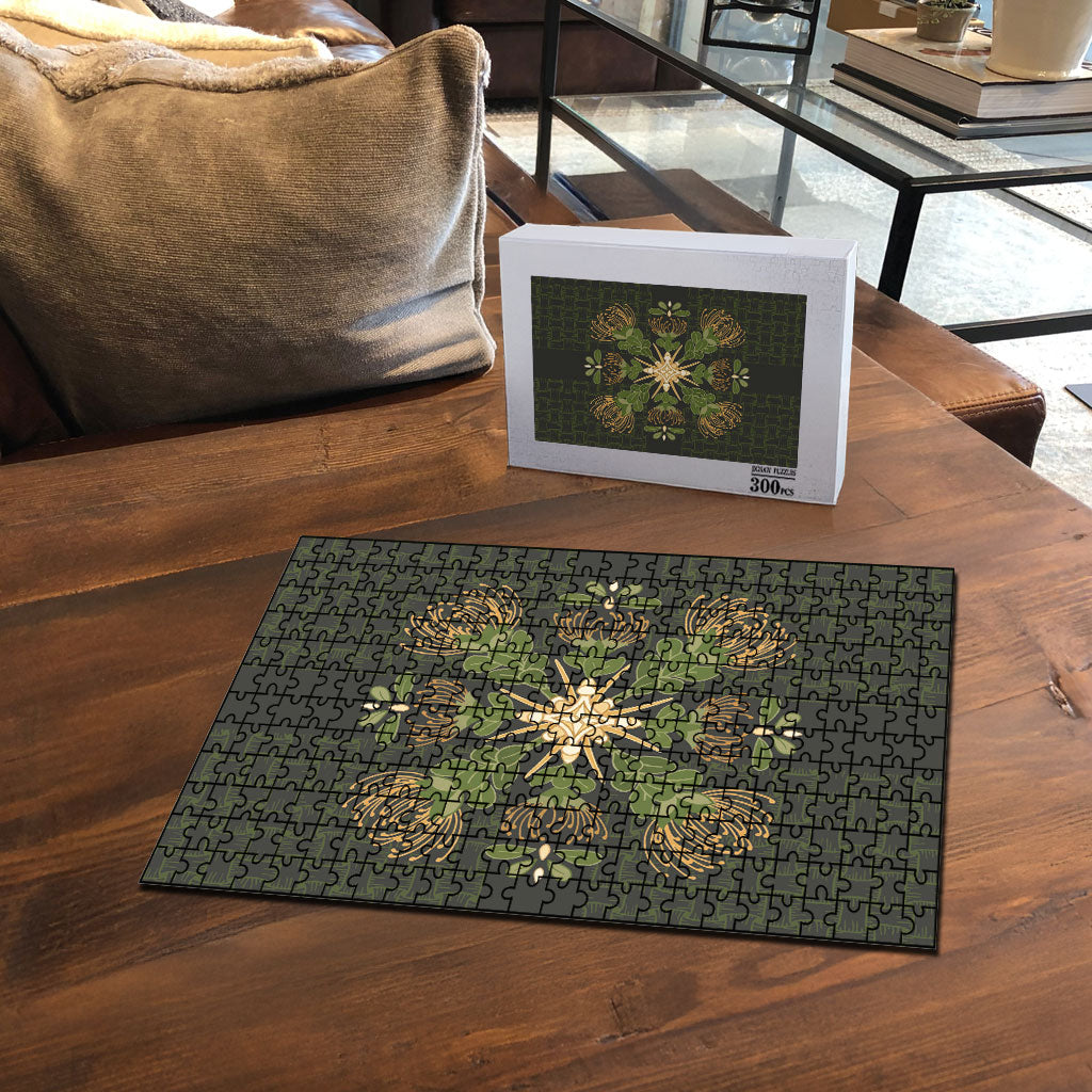 Hawaii Ohia Lehua Squares Puzzle Hawaiian Quilt Inspired Floral Pattern LT9 - Polynesian Pride