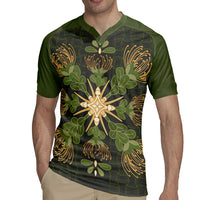 Hawaii Ohia Lehua Squares Rugby Jersey Hawaiian Quilt Inspired Floral Pattern LT9 - Polynesian Pride