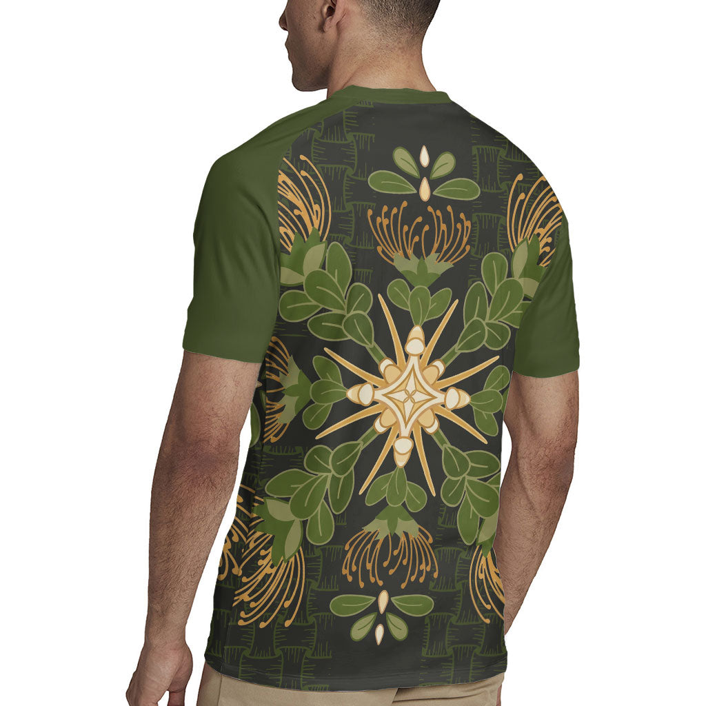 Hawaii Ohia Lehua Squares Rugby Jersey Hawaiian Quilt Inspired Floral Pattern LT9 - Polynesian Pride