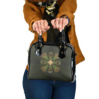 Hawaii Ohia Lehua Squares Shoulder Handbag Hawaiian Quilt Inspired Floral Pattern LT9 One Size Green - Polynesian Pride