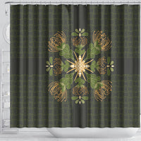 Hawaii Ohia Lehua Squares Shower Curtain Hawaiian Quilt Inspired Floral Pattern LT9 - Polynesian Pride