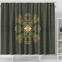 Hawaii Ohia Lehua Squares Shower Curtain Hawaiian Quilt Inspired Floral Pattern LT9 - Polynesian Pride