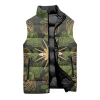 Hawaii Ohia Lehua Squares Sleeveless Puffer Jacket Hawaiian Quilt Inspired Floral Pattern LT9 - Polynesian Pride