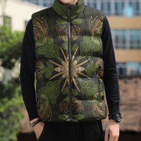 Hawaii Ohia Lehua Squares Sleeveless Puffer Jacket Hawaiian Quilt Inspired Floral Pattern LT9 - Polynesian Pride