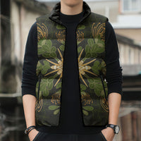 Hawaii Ohia Lehua Squares Sleeveless Puffer Jacket Hawaiian Quilt Inspired Floral Pattern LT9 - Polynesian Pride