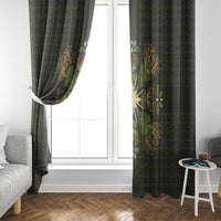 Hawaii Ohia Lehua Squares Window Curtain Hawaiian Quilt Inspired Floral Pattern LT9 - Polynesian Pride