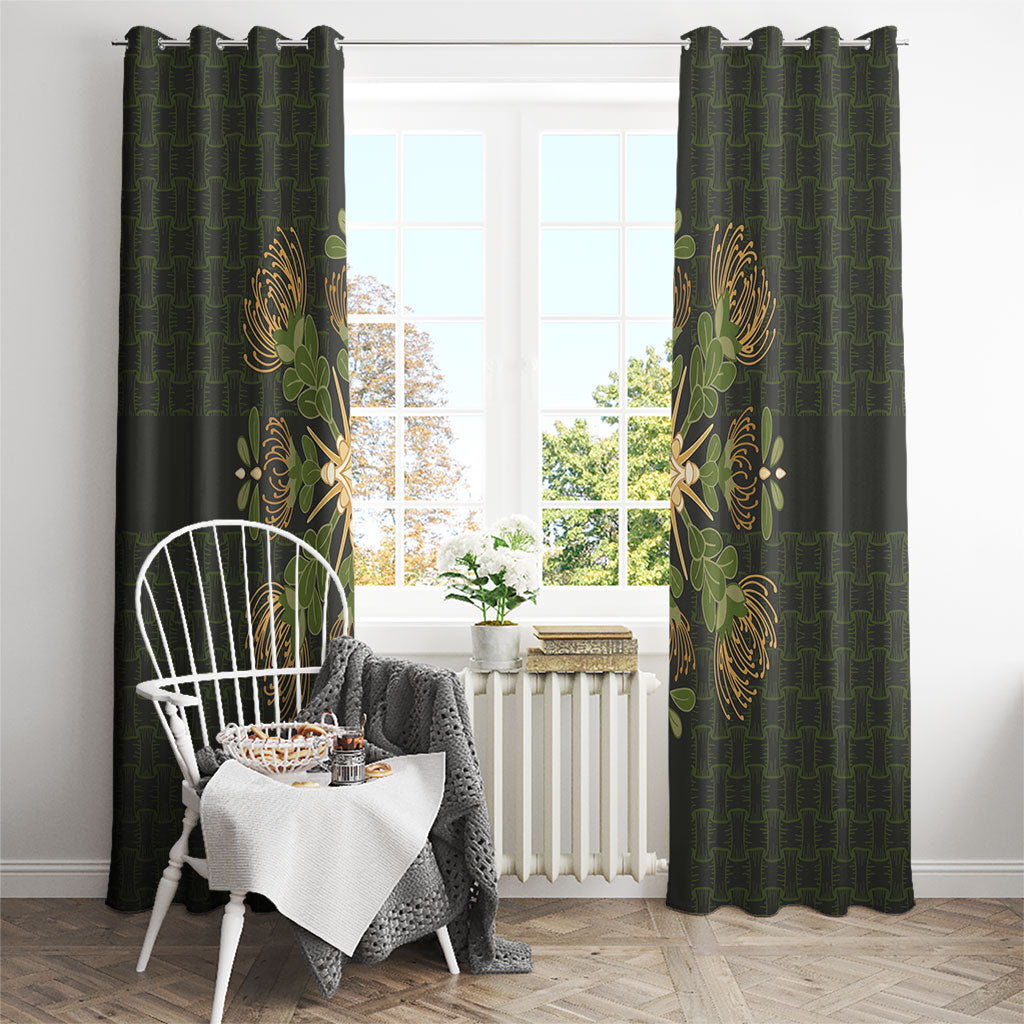 Hawaii Ohia Lehua Squares Window Curtain Hawaiian Quilt Inspired Floral Pattern LT9 - Polynesian Pride