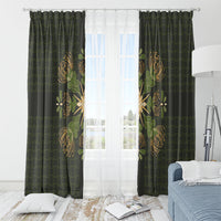 Hawaii Ohia Lehua Squares Window Curtain Hawaiian Quilt Inspired Floral Pattern LT9 - Polynesian Pride