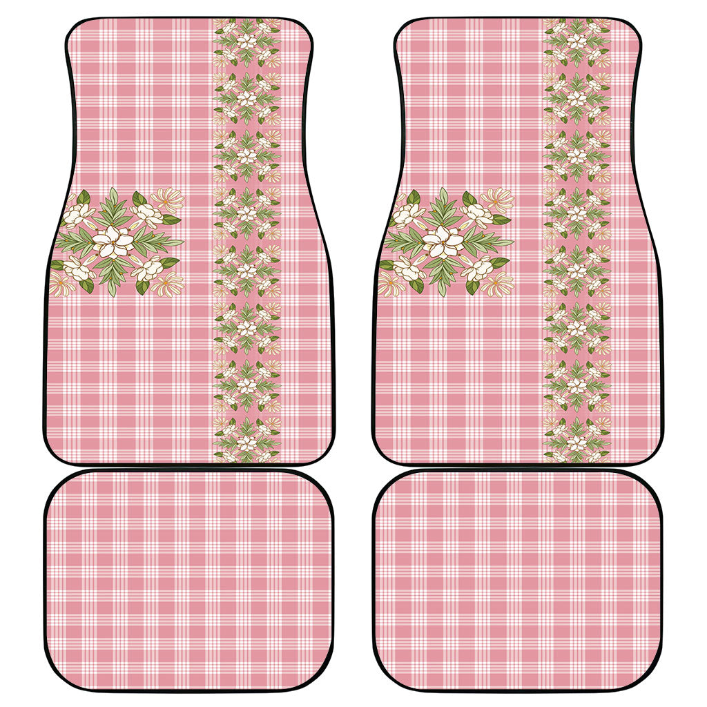 Akala Hamele Hawai'i Palaka Squares Maile Leaf Car Mats Flowers Hawaiian Quilt Patterns LT9 - Polynesian Pride