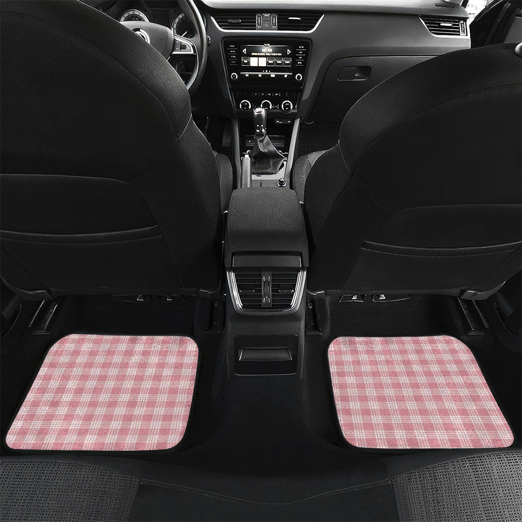 Akala Hamele Hawai'i Palaka Squares Maile Leaf Car Mats Flowers Hawaiian Quilt Patterns LT9 Set 2pcs - Back Dusty Rose - Polynesian Pride