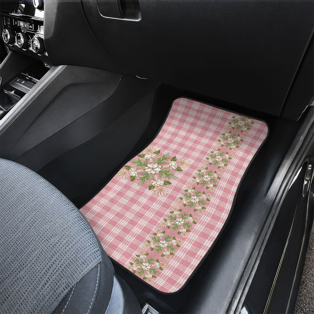 Akala Hamele Hawai'i Palaka Squares Maile Leaf Car Mats Flowers Hawaiian Quilt Patterns LT9 - Polynesian Pride