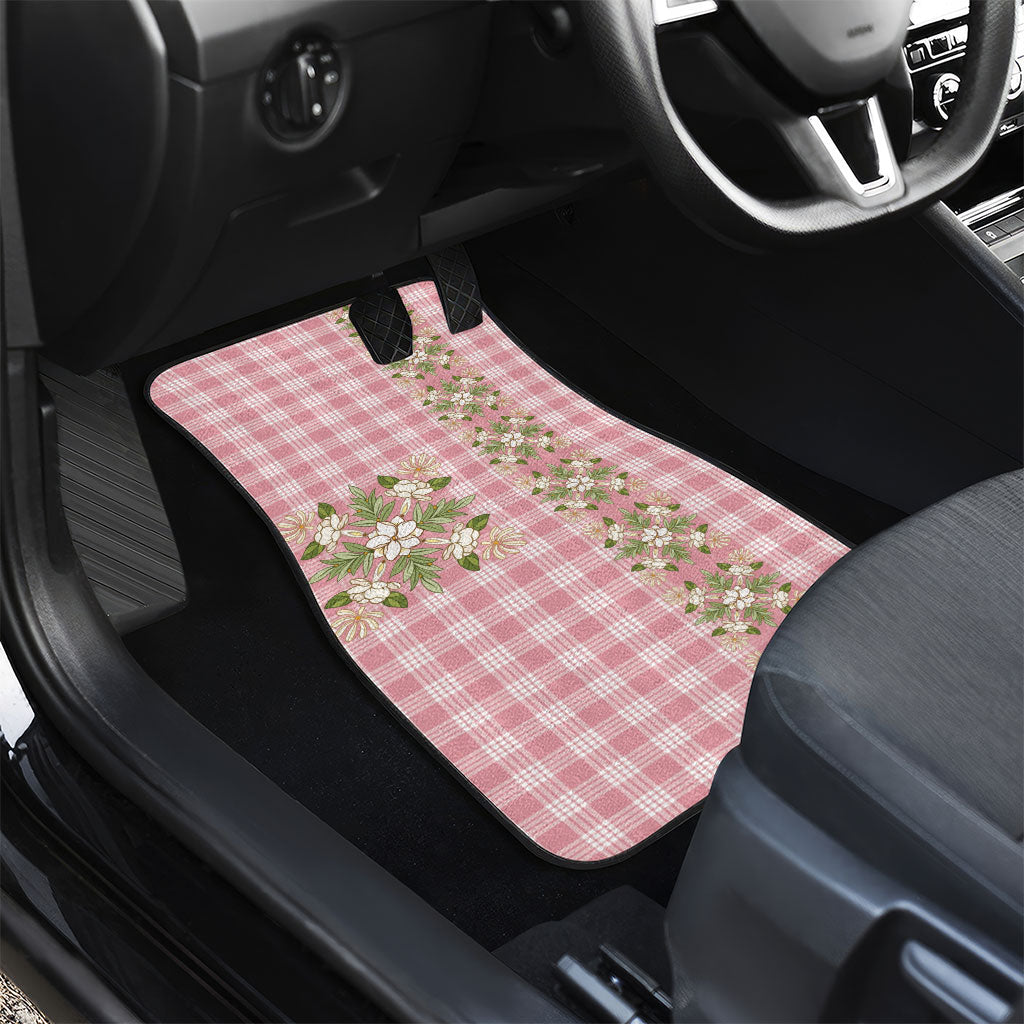 Akala Hamele Hawai'i Palaka Squares Maile Leaf Car Mats Flowers Hawaiian Quilt Patterns LT9 - Polynesian Pride