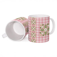 Akala Hamele Hawai'i Palaka Squares Maile Leaf Ceramic Mug Flowers Hawaiian Quilt Patterns LT9 - Polynesian Pride
