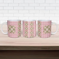 Akala Hamele Hawai'i Palaka Squares Maile Leaf Ceramic Mug Flowers Hawaiian Quilt Patterns LT9 - Polynesian Pride