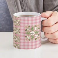 Akala Hamele Hawai'i Palaka Squares Maile Leaf Ceramic Mug Flowers Hawaiian Quilt Patterns LT9 - Polynesian Pride