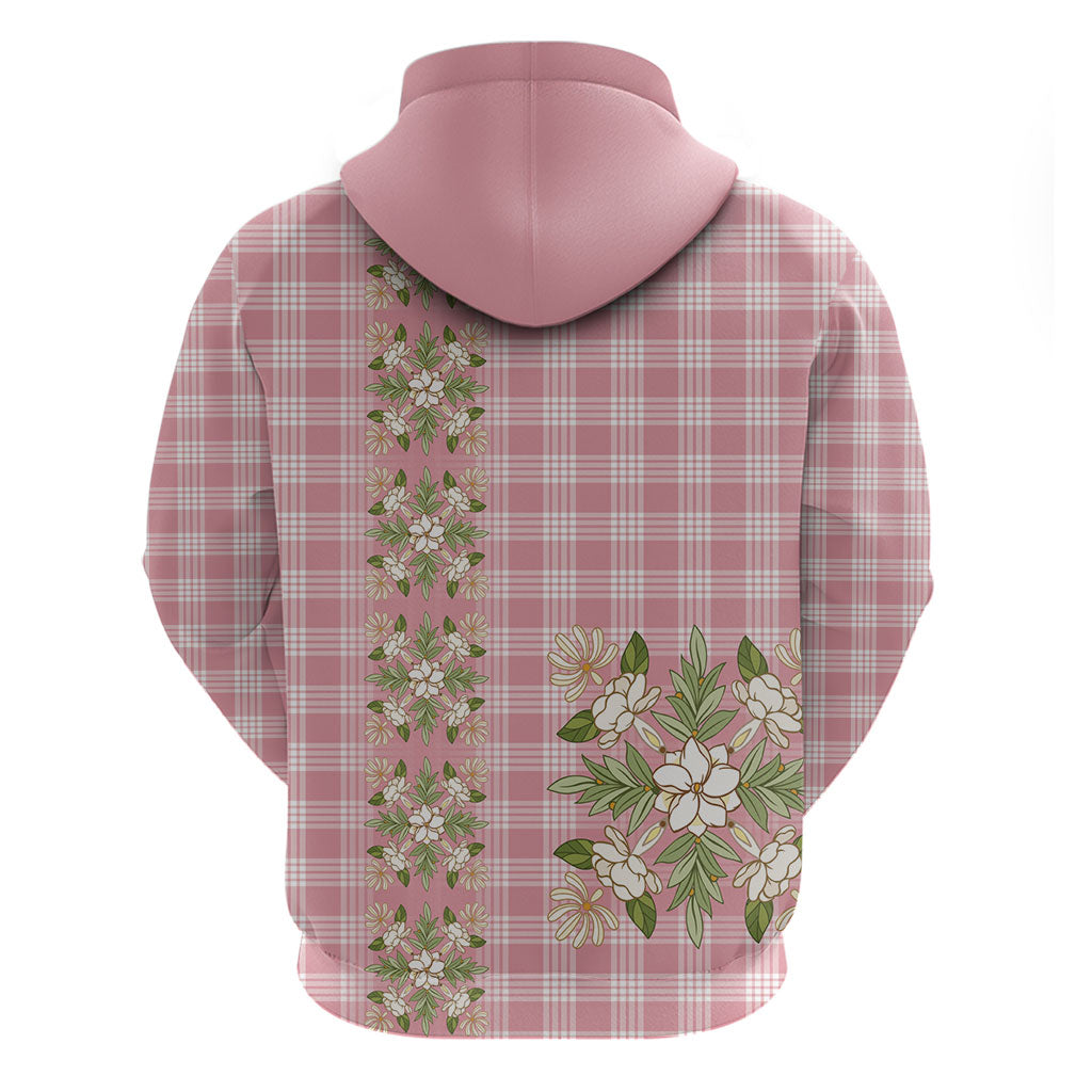 Akala Hamele Hawai'i Palaka Squares Maile Leaf Hoodie Flowers Hawaiian Quilt Patterns LT9 - Polynesian Pride
