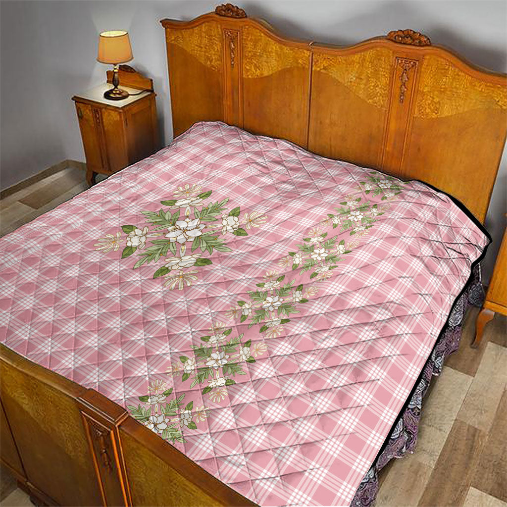 Akala Hamele Hawai'i Palaka Squares Maile Leaf Quilt Flowers Hawaiian Quilt Patterns LT9 - Polynesian Pride