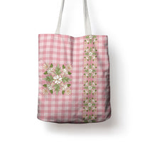 Akala Hamele Hawai'i Palaka Squares Maile Leaf Tote Bag Flowers Hawaiian Quilt Patterns LT9 - Polynesian Pride