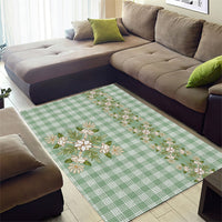 Liko Kukui Hawai'i Palaka Squares Maile Leaf Area Rug Flowers Hawaiian Quilt Patterns LT9 - Polynesian Pride