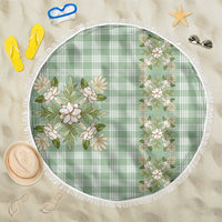 Liko Kukui Hawai'i Palaka Squares Maile Leaf Beach Blanket Flowers Hawaiian Quilt Patterns LT9 One Size 150cm Sage Green - Polynesian Pride