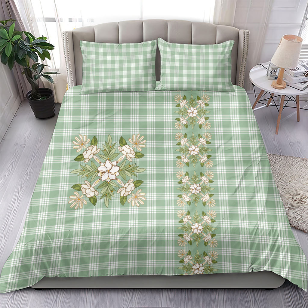 Liko Kukui Hawai'i Palaka Squares Maile Leaf Bedding Set Flowers Hawaiian Quilt Patterns LT9 - Polynesian Pride