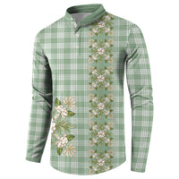 Liko Kukui Hawai'i Palaka Squares Maile Leaf Button Sweatshirt Flowers Hawaiian Quilt Patterns LT9 - Polynesian Pride