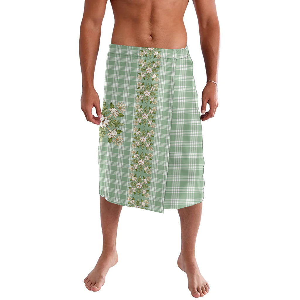 Liko Kukui Hawai'i Palaka Squares Maile Leaf Lavalava Flowers Hawaiian Quilt Patterns LT9 Sage Green - Polynesian Pride