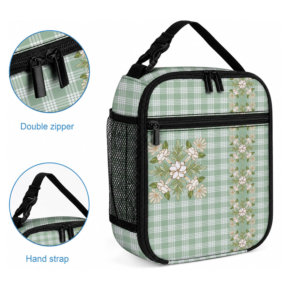 Liko Kukui Hawai'i Palaka Squares Maile Leaf Lunch Bag Flowers Hawaiian Quilt Patterns LT9 - Polynesian Pride