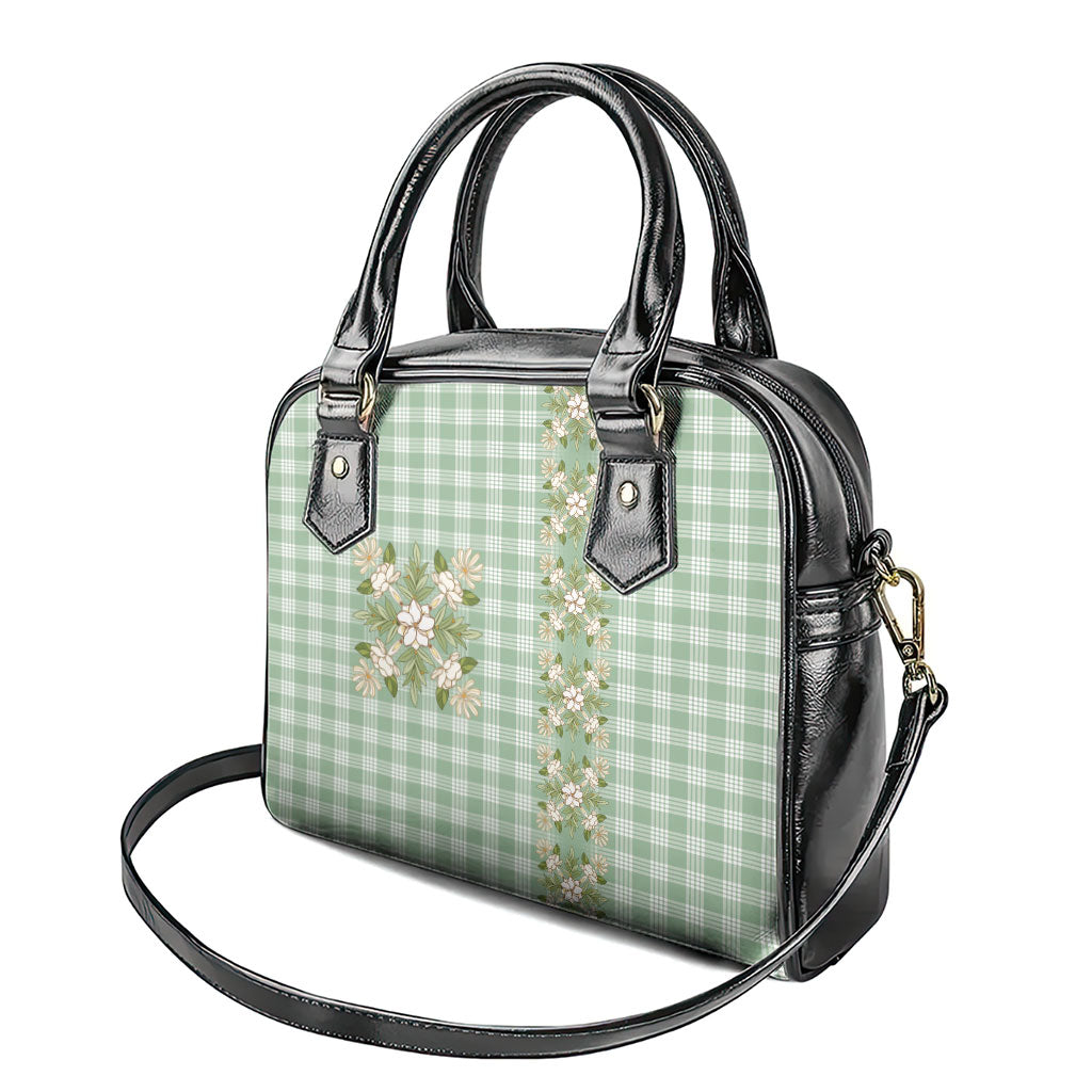 Liko Kukui Hawai'i Palaka Squares Maile Leaf Shoulder Handbag Flowers Hawaiian Quilt Patterns LT9 - Polynesian Pride