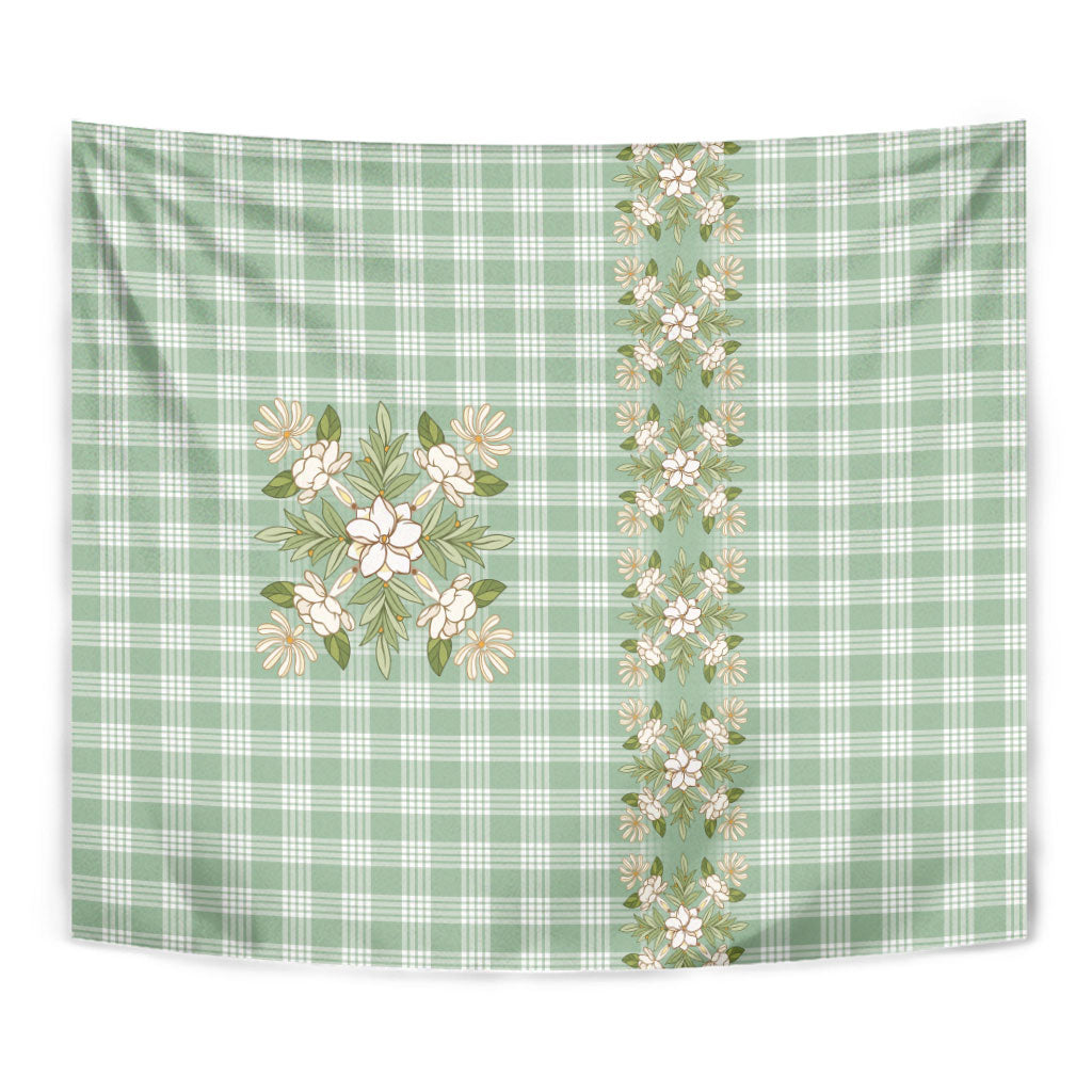 Liko Kukui Hawai'i Palaka Squares Maile Leaf Tapestry Flowers Hawaiian Quilt Patterns LT9 - Polynesian Pride