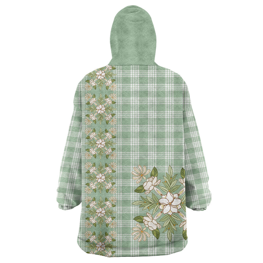 Liko Kukui Hawai'i Palaka Squares Maile Leaf Wearable Blanket Hoodie Flowers Hawaiian Quilt Patterns LT9 - Polynesian Pride