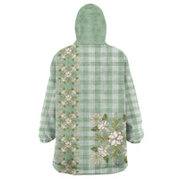 Liko Kukui Hawai'i Palaka Squares Maile Leaf Wearable Blanket Hoodie Flowers Hawaiian Quilt Patterns LT9 - Polynesian Pride
