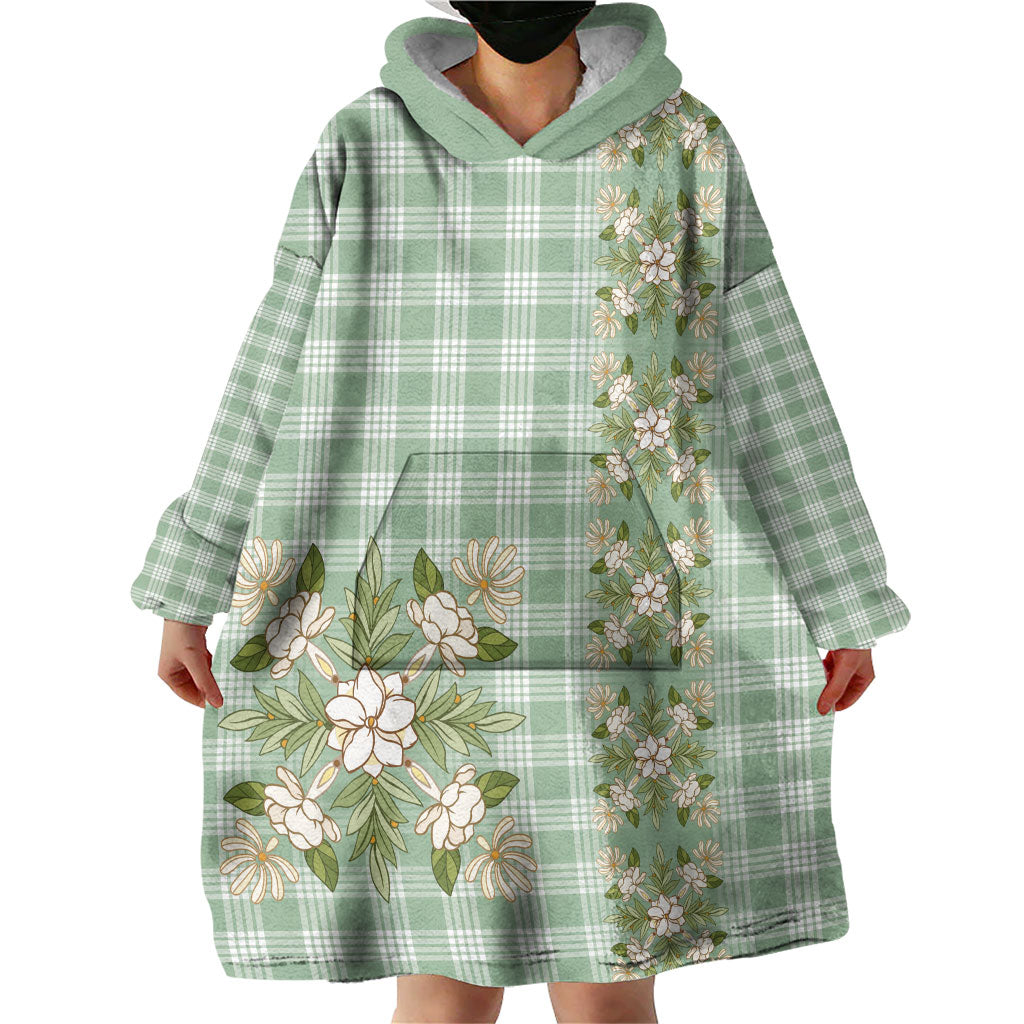 Liko Kukui Hawai'i Palaka Squares Maile Leaf Wearable Blanket Hoodie Flowers Hawaiian Quilt Patterns LT9 - Polynesian Pride