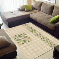 Melemele Ahiahia Hawai'i Palaka Squares Maile Leaf Area Rug Flowers Hawaiian Quilt Patterns LT9 - Polynesian Pride