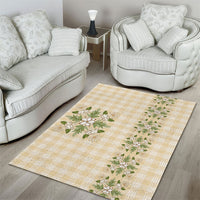 Melemele Ahiahia Hawai'i Palaka Squares Maile Leaf Area Rug Flowers Hawaiian Quilt Patterns LT9 - Polynesian Pride