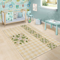 Melemele Ahiahia Hawai'i Palaka Squares Maile Leaf Area Rug Flowers Hawaiian Quilt Patterns LT9 - Polynesian Pride