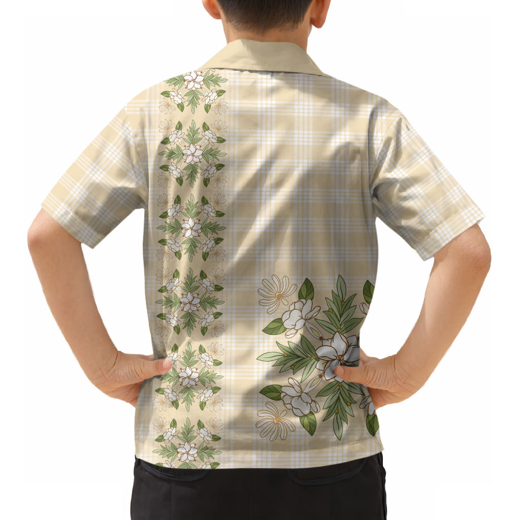 Melemele Ahiahia Hawai'i Palaka Squares Maile Leaf Kid Hawaiian Shirt Flowers Hawaiian Quilt Patterns LT9 - Polynesian Pride