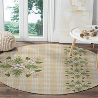 Melemele Ahiahia Hawai'i Palaka Squares Maile Leaf Round Carpet Flowers Hawaiian Quilt Patterns LT9 - Polynesian Pride
