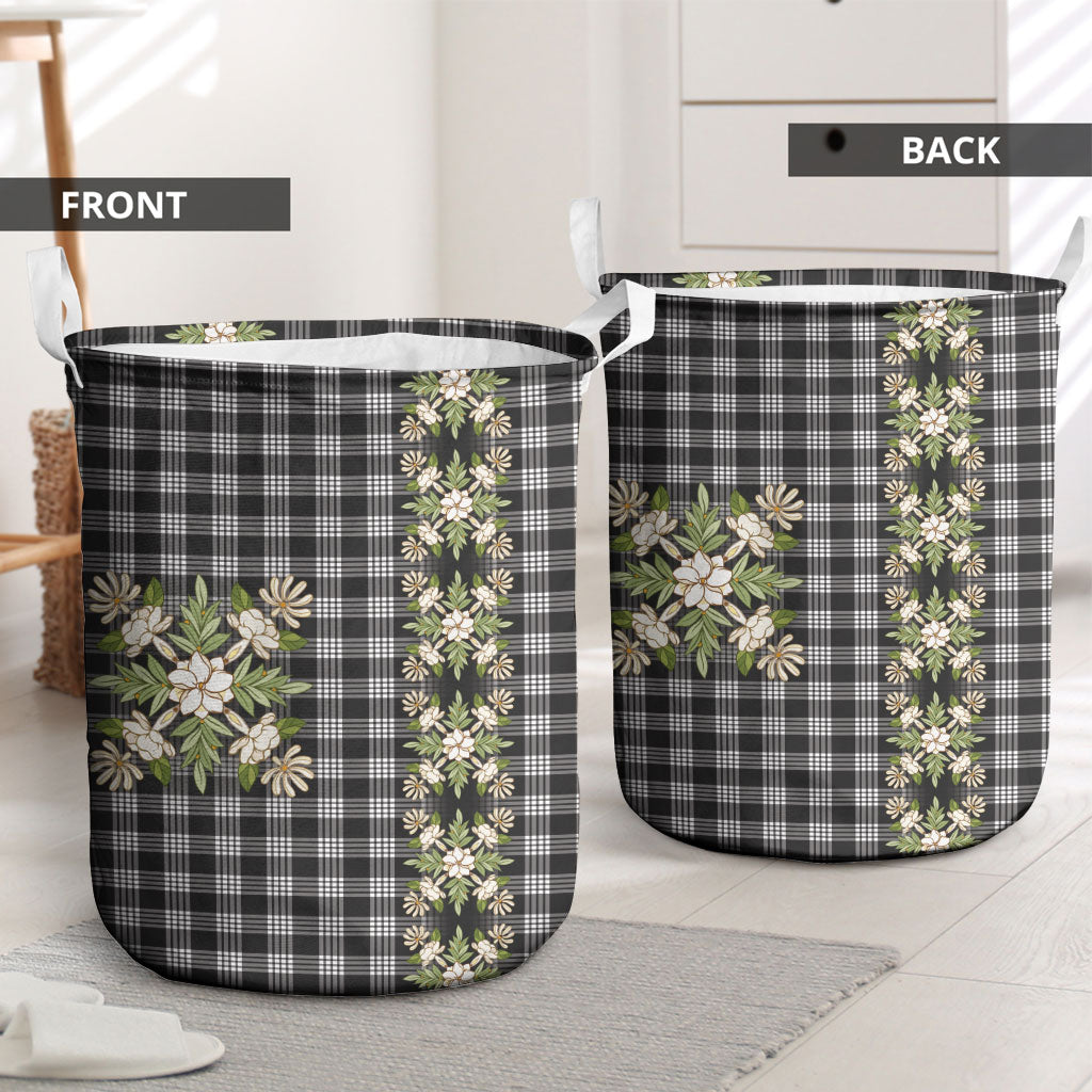Pauli Hawai'i Palaka Squares Maile Leaf Laundry Basket Flowers Hawaiian Quilt Patterns LT9 - Polynesian Pride