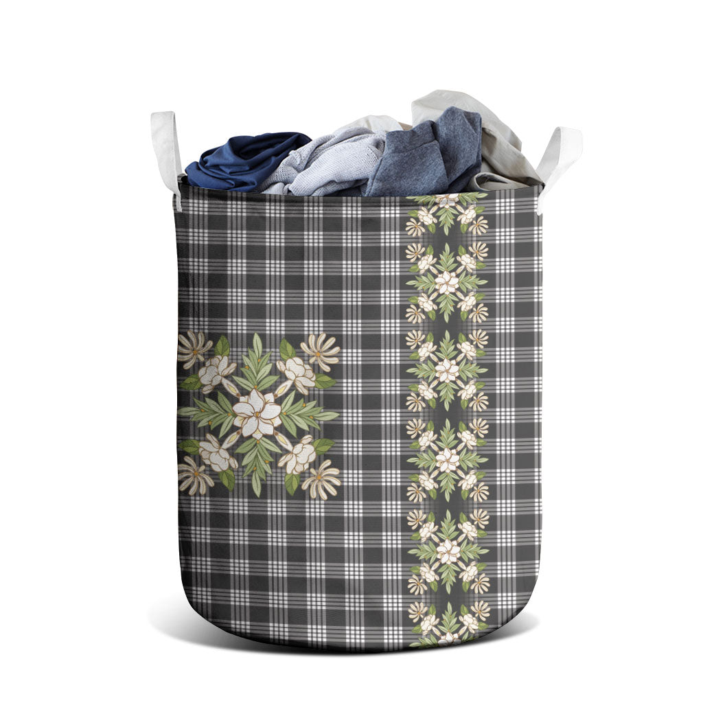 Pauli Hawai'i Palaka Squares Maile Leaf Laundry Basket Flowers Hawaiian Quilt Patterns LT9 - Polynesian Pride