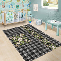 Pauli Hawai'i Palaka Squares Maile Leaf Area Rug Flowers Hawaiian Quilt Patterns LT9 - Polynesian Pride