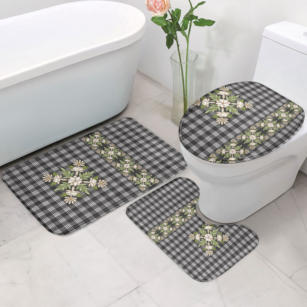 Pauli Hawai'i Palaka Squares Maile Leaf Bathroom Set Flowers Hawaiian Quilt Patterns LT9 - Polynesian Pride