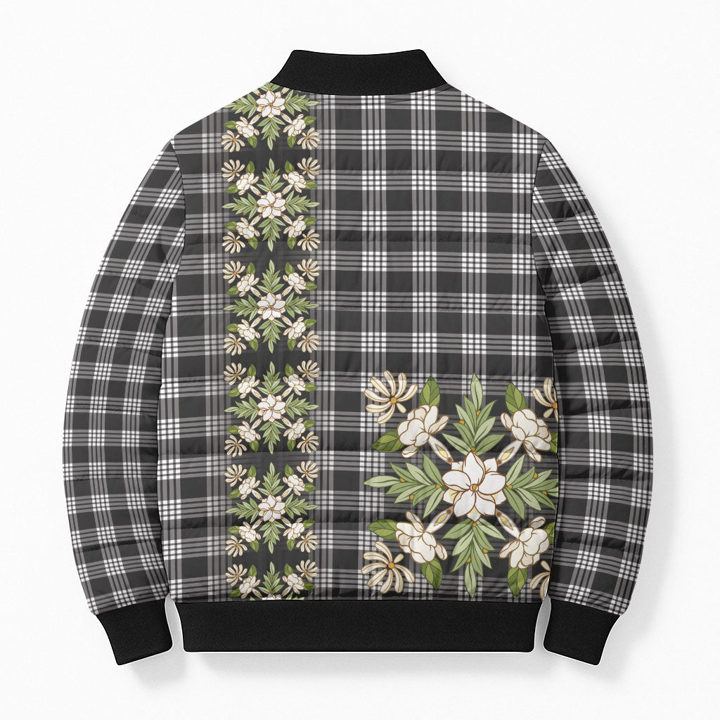 Pauli Hawai'i Palaka Squares Maile Leaf Bomber Puffer Jacket Flowers Hawaiian Quilt Patterns LT9 - Polynesian Pride