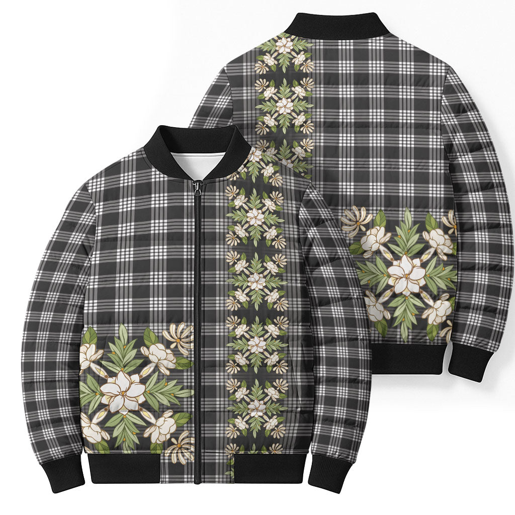 Pauli Hawai'i Palaka Squares Maile Leaf Bomber Puffer Jacket Flowers Hawaiian Quilt Patterns LT9 - Polynesian Pride