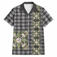 Pauli Hawai'i Palaka Squares Maile Leaf Hawaiian Shirt Flowers Hawaiian Quilt Patterns LT9 Soft Black - Polynesian Pride