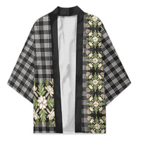 Pauli Hawai'i Palaka Squares Maile Leaf Kimono Flowers Hawaiian Quilt Patterns LT9 Unisex Soft Black - Polynesian Pride