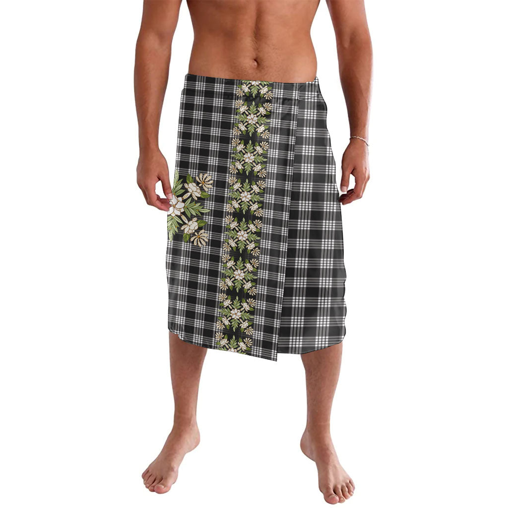 Pauli Hawai'i Palaka Squares Maile Leaf Lavalava Flowers Hawaiian Quilt Patterns LT9 Soft Black - Polynesian Pride