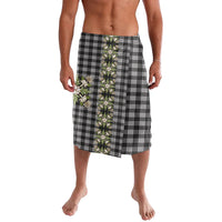 Pauli Hawai'i Palaka Squares Maile Leaf Lavalava Flowers Hawaiian Quilt Patterns LT9 Soft Black - Polynesian Pride